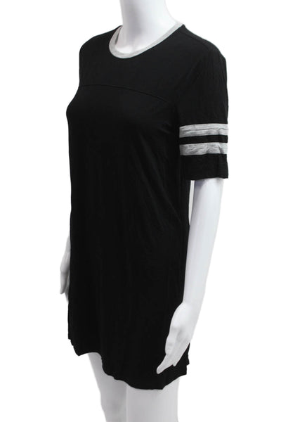 Z Supply Women T-Shirt Dress Black Short Sleeve Crew Neck Size S