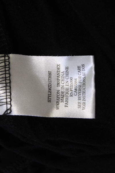 Z Supply Women T-Shirt Dress Black Short Sleeve Crew Neck Size S