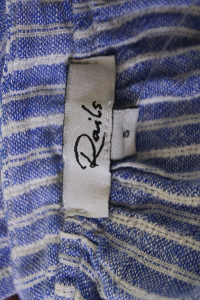 Rails Womens Blue Striped Shirt Dress Long Sleeve Button Bohemian Size S