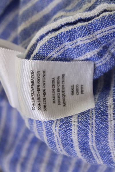 Rails Womens Blue Striped Shirt Dress Long Sleeve Button Bohemian Size S