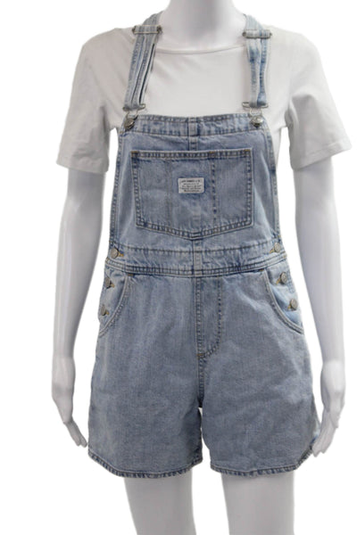L Space Womens Overall Romper White 100% Cotton Sleeveless Scoop Neck Size M