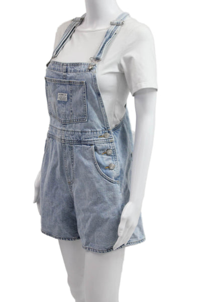 L Space Womens Overall Romper White 100% Cotton Sleeveless Scoop Neck Size M