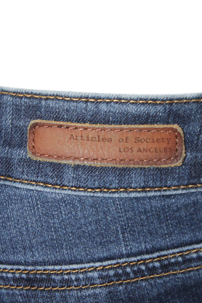 Articles of Society Womens Skinny Dark Blue Jeggings Mid Rise Size 25