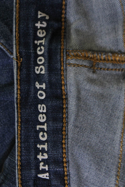 Articles of Society Womens Skinny Dark Blue Jeggings Mid Rise Size 25