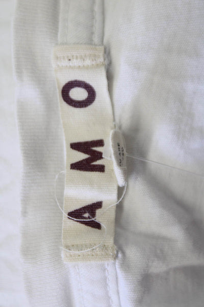 Amo Womens Cropped Tank White Crew Neck Sleeveless 90s Size XS
