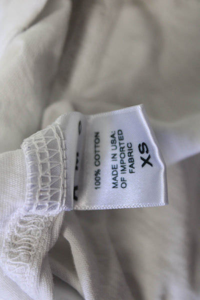 Amo Womens Cropped Tank White Crew Neck Sleeveless 90s Size XS