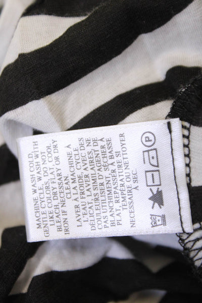 ALC Womens Basic Animal Print Cotton Crew Neck T-Shirt Short Sleeve Size S