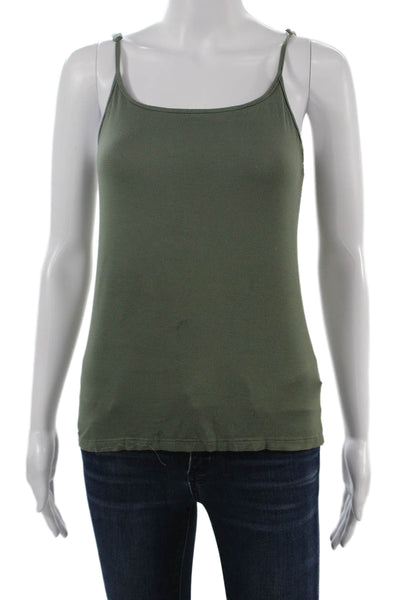 L'Agence Womens Army Green Camisole Spaghetti Strap Rayon Spandex Size S