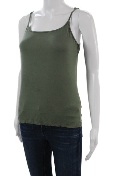 L'Agence Womens Army Green Camisole Spaghetti Strap Rayon Spandex Size S
