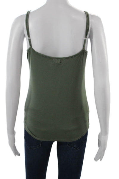 L'Agence Womens Army Green Camisole Spaghetti Strap Rayon Spandex Size S