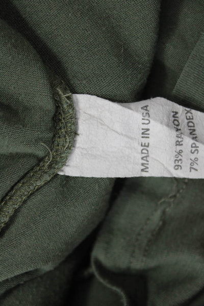 L'Agence Womens Army Green Camisole Spaghetti Strap Rayon Spandex Size S