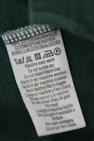 Burberry Mens Green Collared Cotton Polo Short Sleeve Designer Size S
