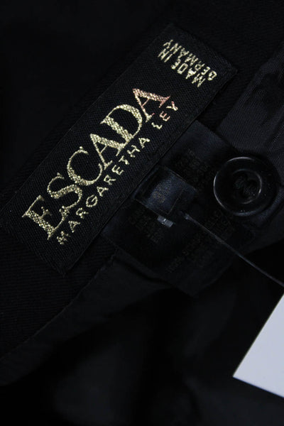 Escada Womens Black Wool Mini Pencil Skirt Short Size 36