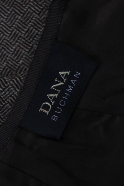 Dana Buchman Women Herringbone Wool Cashmere Pencil Skirt Knee Brown Size 6