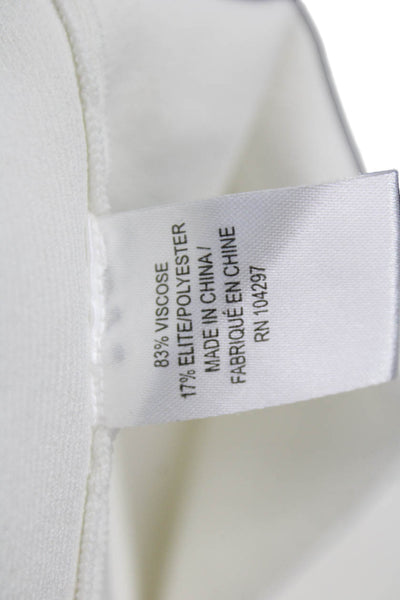 Milly Womens White V Neck Sleeveless Camisole Tie Closure Viscose Size M