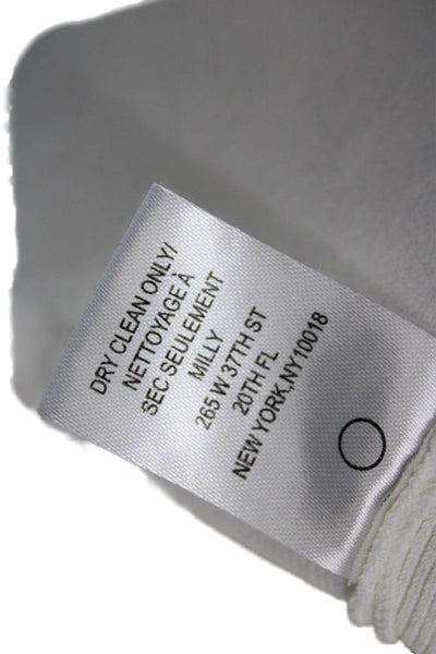 Milly Womens White V Neck Sleeveless Camisole Tie Closure Viscose Size M