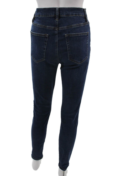 Frame Womens Skinny Ankle Jeans Dark Blue High Rise Inseam 28 Size 29