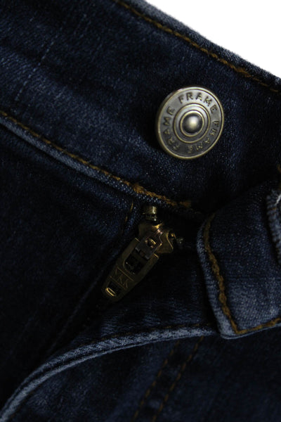 Frame Womens Skinny Ankle Jeans Dark Blue High Rise Inseam 28 Size 29
