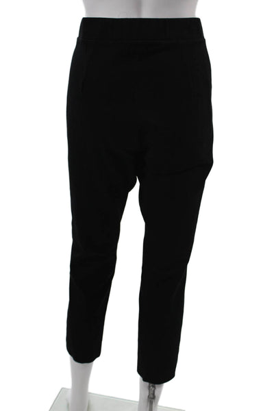 Theory Womens Cropped Ankle Pants Black Polyester Viscose Blend Size 12