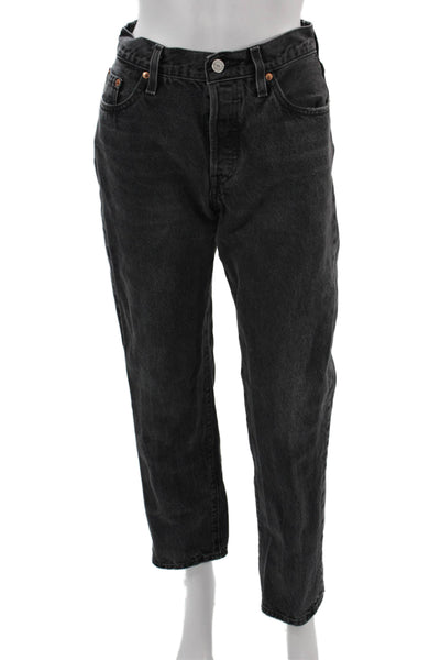 Levi Strauss & Co Mens Cropped Straight Dark Gray Jeans Size 25