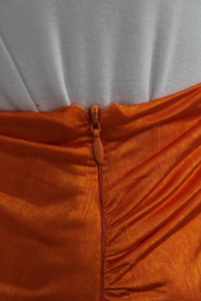 Superdown Women Orange Maxi Wrap Skirt Size XS