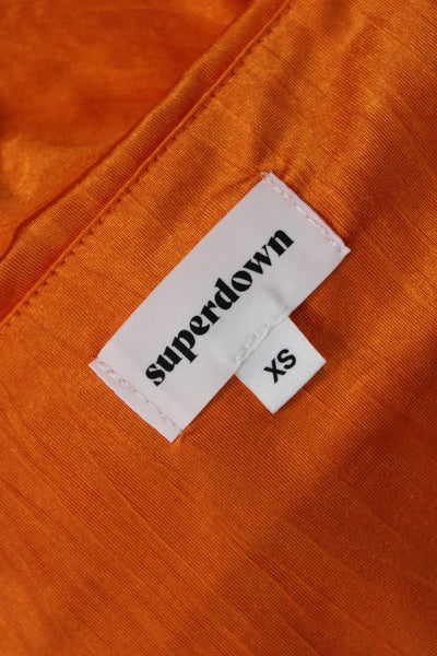 Superdown Women Orange Maxi Wrap Skirt Size XS