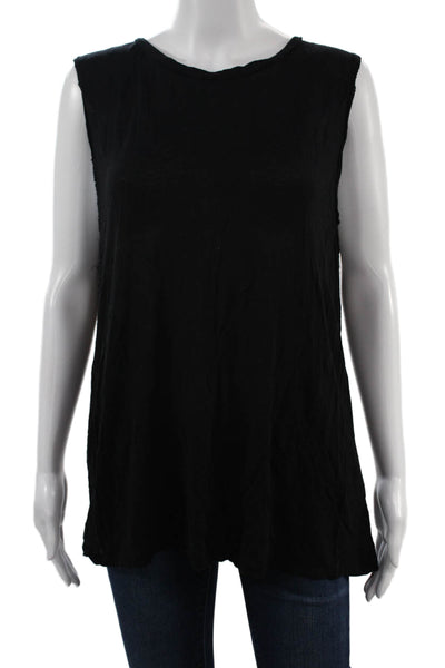 Acne Womens Basic Black Sleeveless Tank Crewneck Designer Size M