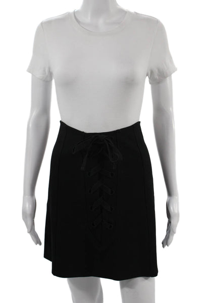 & Other Stories Womens A-Line Mini Skirt Black Size 10