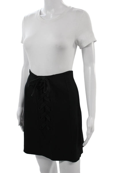 & Other Stories Womens A-Line Mini Skirt Black Size 10