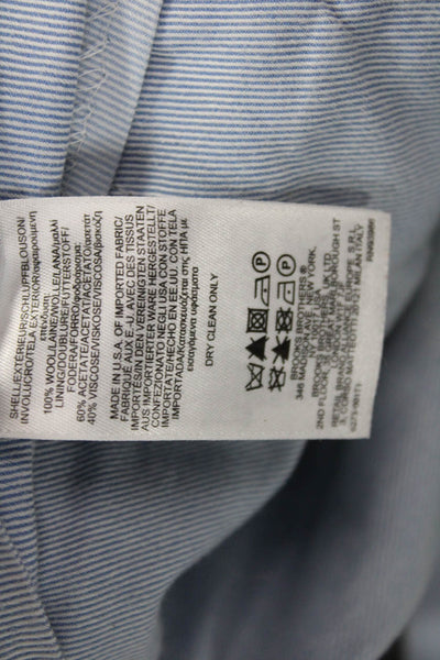 Brooks Brothers Mens Dress Pants Brown Wool Solid Button Classic Size 35