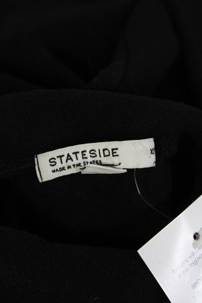Stateside Unisex Black Mock Neck Pullover Sweater Cotton Spandex Size XS