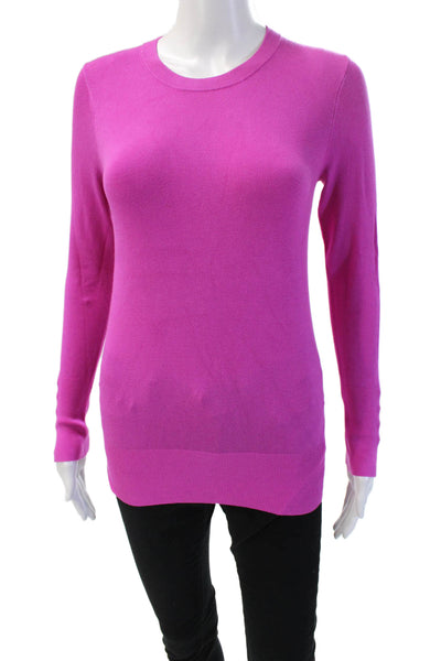 Zara Women Pullover Sweater Pink Crew Neck Long Sleeve Nylon Blend Size S
