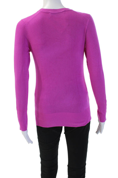 Zara Women Pullover Sweater Pink Crew Neck Long Sleeve Nylon Blend Size S