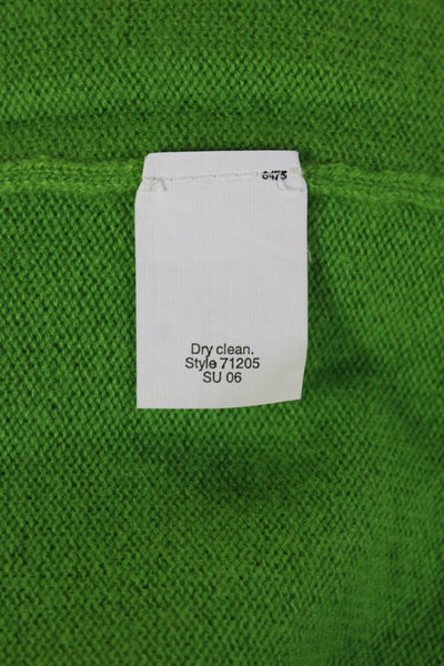 J Crew Unisex Green 100% Cashmere Pullover Sweater Crew Neck Long Sleeve Size S