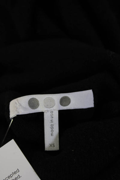Three Dots Unisex Black Mock Neck Pullover Sweater Long Sleeve Tencel Size XS