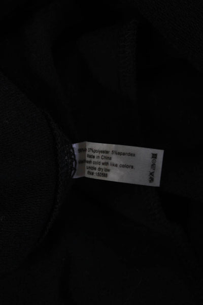 Sundays Womens Jumpsuit V Neck Short Sleeve Black Size S