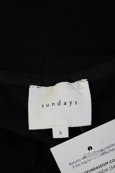 Sundays Womens Jumpsuit V Neck Short Sleeve Black Size S