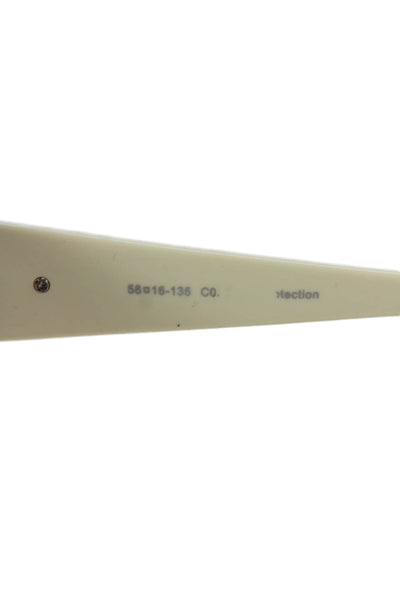 Jill Stuart Womens Oval Frame Sunglasses Brown