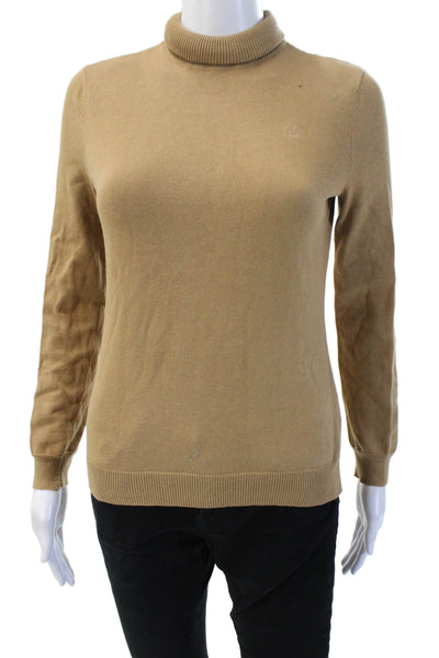 Lauren Ralph Lauren Unisex Beige Cotton Mock Neck Pullover Sweater Size 0P