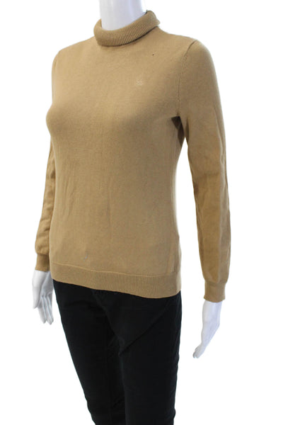 Lauren Ralph Lauren Unisex Beige Cotton Mock Neck Pullover Sweater Size 0P
