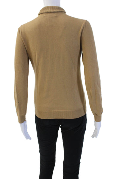 Lauren Ralph Lauren Unisex Beige Cotton Mock Neck Pullover Sweater Size 0P