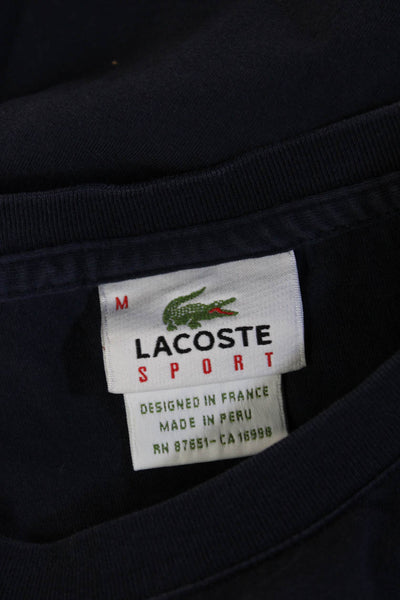 Lacoste Mens Dark Blue Graphic Crew Neck Short Sleeve Cotton T-Shirt Size M