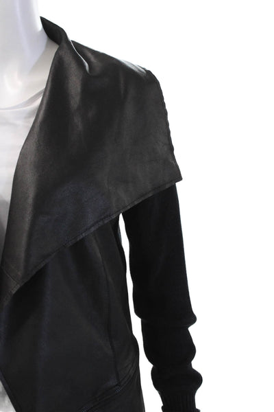 Kenneth Cole Womens Black Cotton Zip Long Sleeve Jacket Size XS