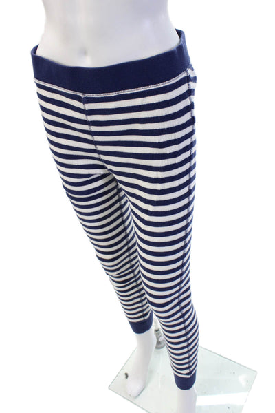 J Crew Womens Striped Long Sleeves Pant Pajama Set Blue White Size Medium
