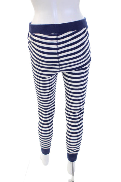 J Crew Womens Striped Long Sleeves Pant Pajama Set Blue White Size Medium