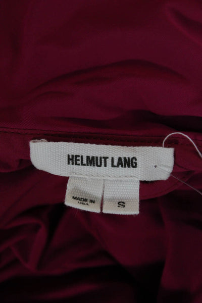 Helmut Lang Women Sheath Dress Pink Sleeveless Round Neck Short Viscose Size S