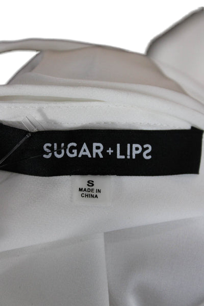 Sugar + Lips Women Camisole White Sleeveless Poly Spandex Size S