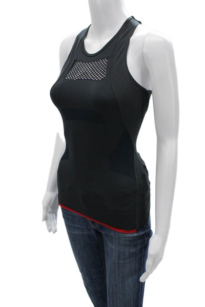 Adidas by Stella McCartney Womens Mesh Trim Crew Neck Tank Top Gray Size XS