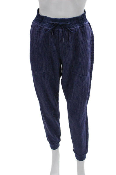 Lululemon Womens Textured Drawstring Jogger Pants Blue Size Small