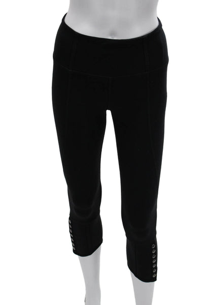 Lululemon Womens Black Cropped Nylon Blend Leggings Size 4